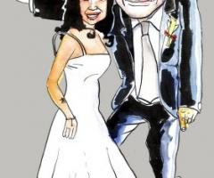 Caricatura degli sposi