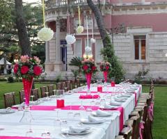 Villa Maria - Allestimento del ricevimento nel parco