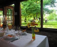 Sala nel portico della location di nozze