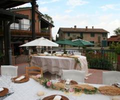 Buffet preparato all'esterno