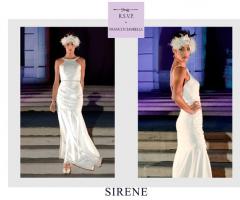 Vestito da sposa in raso con taglio a sirena - Modello Sirene