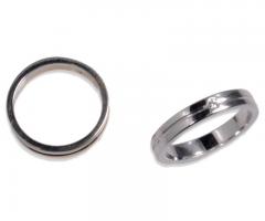 Fedi doppie oro bianco -Rosadelli orafi