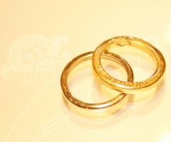 Fedi per gli sposi in oro giallo