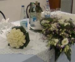 Dettaglio del tavolo degli sposi