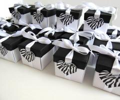 Partecipazione a scatolina black and white