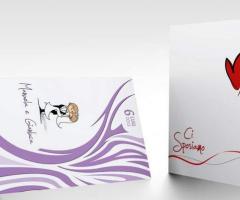 Grafica Personalizzata - Romantiche partecipazioni di matrimonio