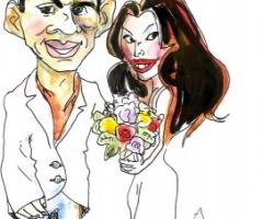 Caricatura degli sposi