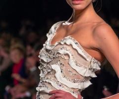 Jamal Taslaq couture - Corpetto monospalla