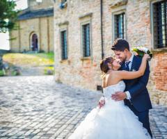 San Leo Wedding - Piazza Dante con la Pieve sullo sfondo