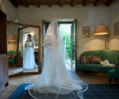 Foto della sposa con l'abito
