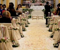 Allestimento chiesa per il matrimonio