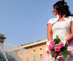 Foto sposa con fontana