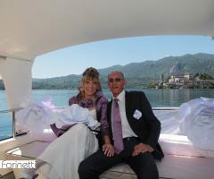 Foto degli sposi in carca