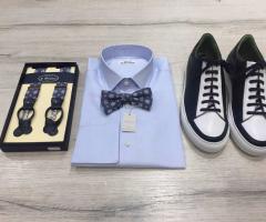 Sartoria Margutti - Camicia abbinata a Bretelle e Sneakers