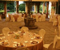 Corte interna della villa per il matrimonio