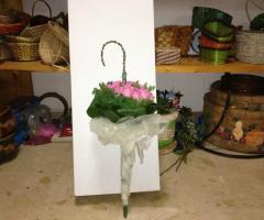 Grazioso ombrello di rose fucsia