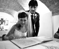 La firma degli sposi