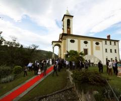 Foto panoramica della location di nozze