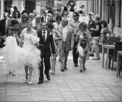 Foto in bianco e nero per il matrimonio