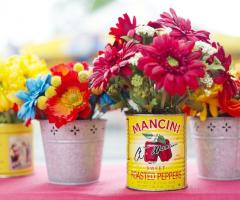 Dettaglio allestimento - centrotavola in stile vintage - Riso e Sorriso Wedding-Event Planner