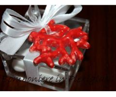 Scatolina in plexiglass 6x6x3 con corallo in ceramica vietrese. Arrediamoci, Si lo Voglio !