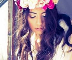 Rosa bianco e fiori Mary make up