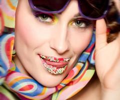 Trucco colorato per il matrimonio