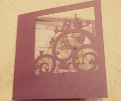 Partecipazione in carta perlata con strass - Partecipazioni One