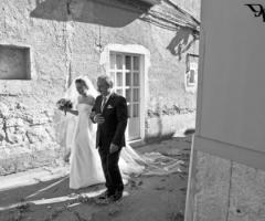 Foto dell'arrivo in chiesa della sposa 