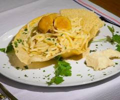 Primo piatto del menu di matrimonio