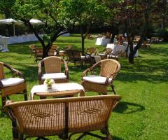 Giardino della villa per il matrimonio