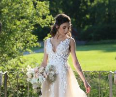 abiti sposa in pizzo floreale 3d