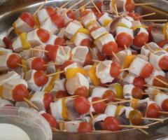 Spiedini per il menu di matrimonio