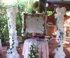 Tableau matrimoniale con palloncini