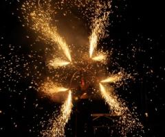 Fuochi d'artificio durante il ricevimento nuziale