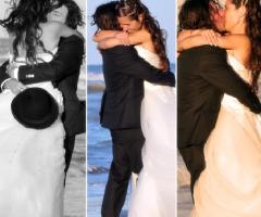 Foto collage degli sposi