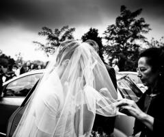 Foto della sposa con velo