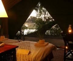 Vista dalla tenda sulla Riserva