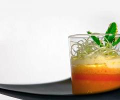 Bicchierino tre colori per il menu di matrimonio