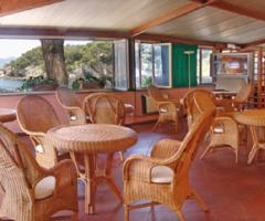 La veranda dell'hotel