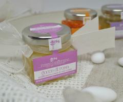 rossozafferano - Segnaposto miele alla rosa