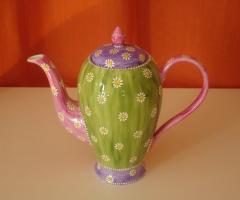 26Teiera decorata e dipinta a mano come regalo di nozze