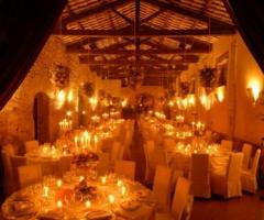 Ricevimento di matrimonio a lume di candela