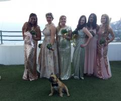 Amalfi Destination Wedding - Damigelle con cane sicurezza