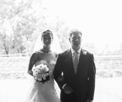 Foto dell'arrivo in chiesa della sposa