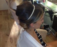 Acconciatura sposa con perle