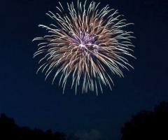 Fuochi artificiali per la festa di nozze