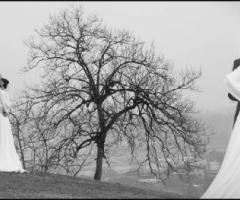 Foto artistica degli sposi