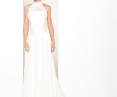 Abito da sposa con collo alto e scollo all'americana- Modello Anemone