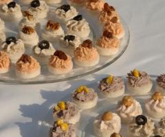 Fotografia del particolare del catering di matrimonio